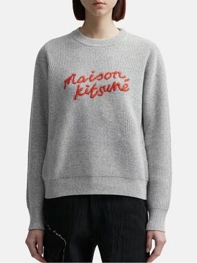 Maison Kitsuné Handwriting Comfort Jumper Grey